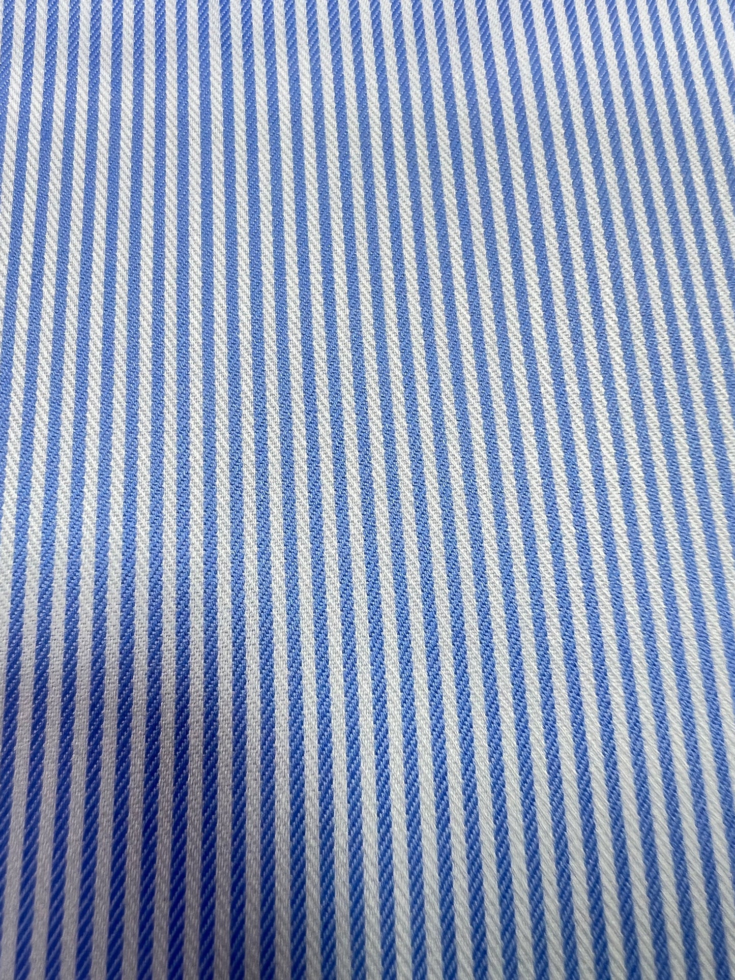 Thin Stripe Poplin Sky - Made to Measure