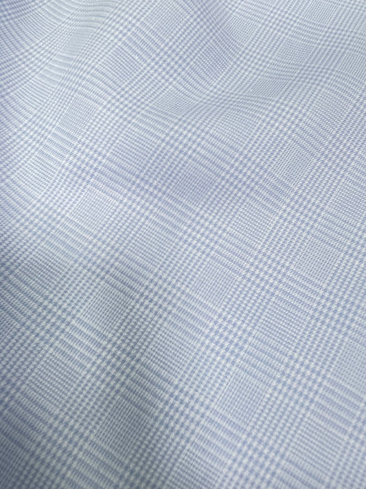 Glencheck Sky Twill - Made to Measure