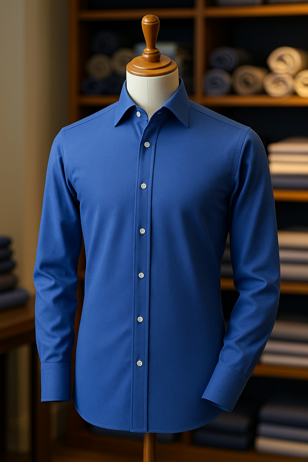 Blue Winterweight Supima - Standard Fit