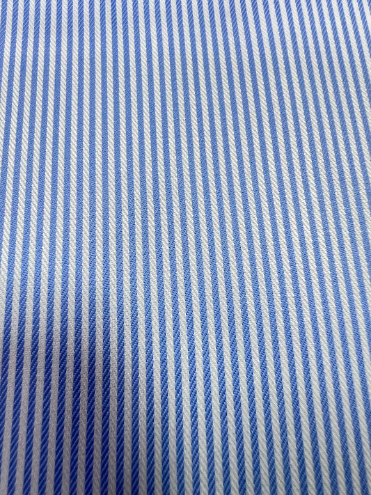 Albini® - Thin Stripe Poplin Sky - Fabric