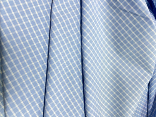 Albini® - Light Blue Grid Essential - Fabric
